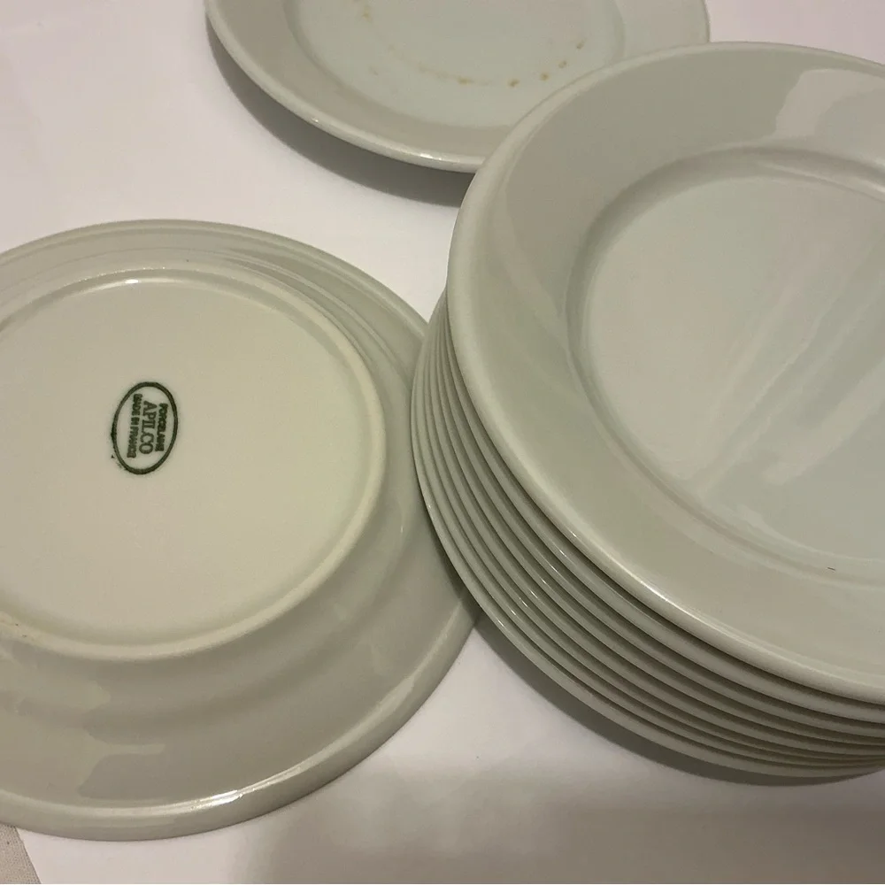 Apilco France white porcelain appetizers 6.5” set of 5  Plates. G26